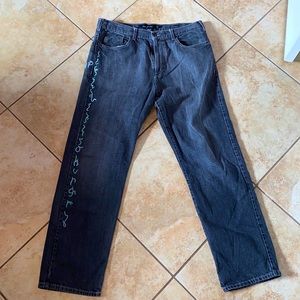 Unique Unisex Jeans (Green, White, Red)
